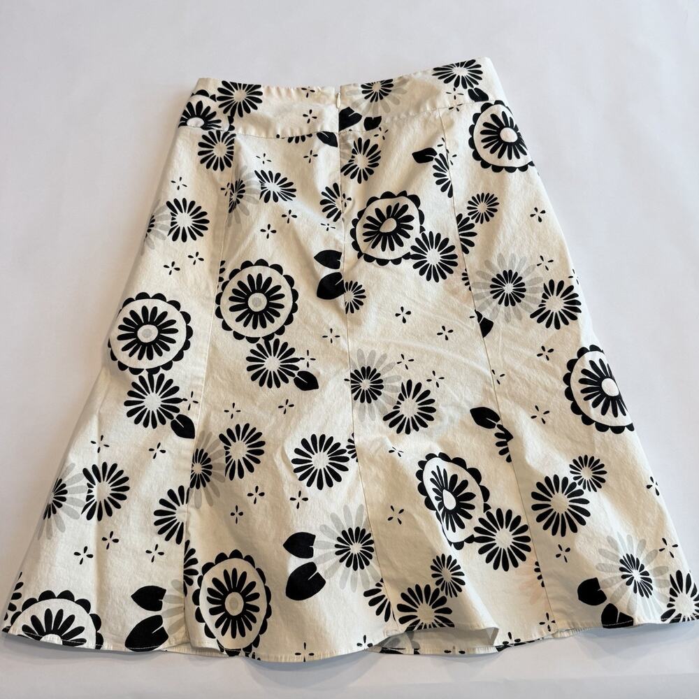 GAP Women’s White Floral Print Casual Stretch Fit Asymmetrical A-Line Skirt 1 - Picture 4 of 6